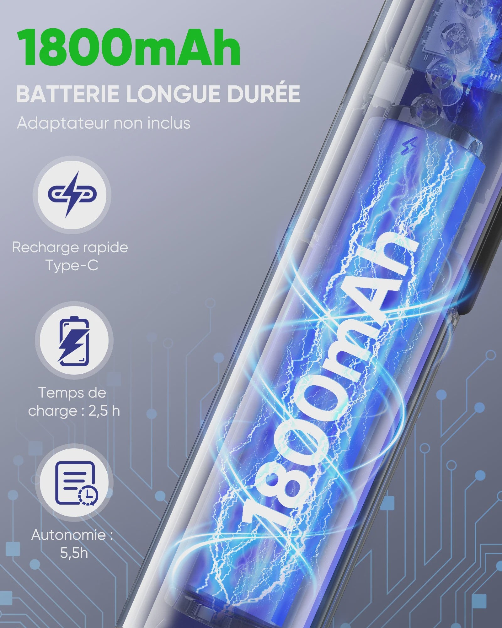 Elektrische Vliegenmepper met UV Licht & Oplaadbare Batterij