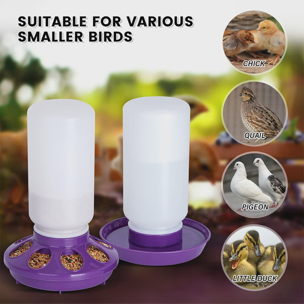 Automatische 1L Kippenvoerbak en Waterdispenser voor Kuikens en Vogels