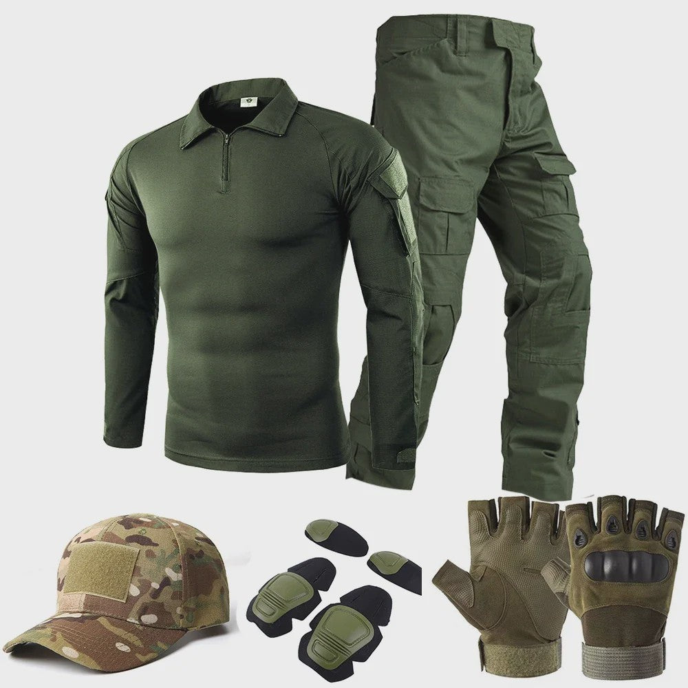 Tactisch Camouflage Uniform Set: Shirt & Broek voor Outdoor Activiteiten