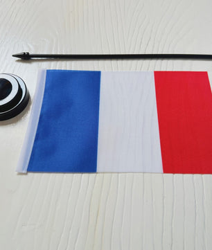 Franse Vlag Bureau - 14x21cm Tafelvlag met Standaard voor Decoratie