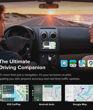 AINAVI K60 7-Inch Universele Autoradio met Draadloze CarPlay & Android Auto, Bluetooth, USB-C