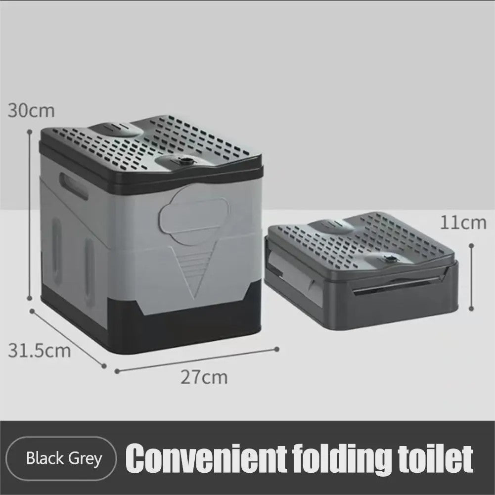 Draagbaar Opvouwbaar Toilet - Compact & Anti-geur voor Auto, Reizen & Noodgevallen