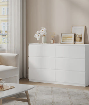 Moderne Commode met 6 Lades - 120x40x75cm - Woonkamer, Slaapkamer, Hal