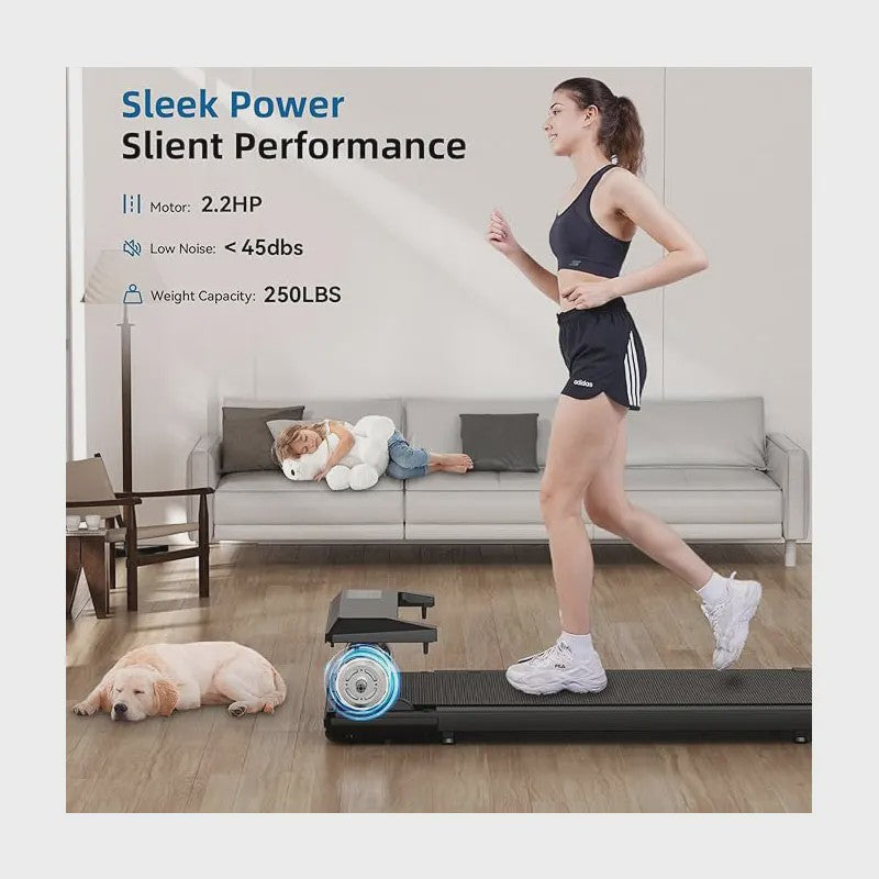 Superun 2-in-1 Loopband met 2.2PK Motor: Compacte Onder Desk Treadmill voor Thuis