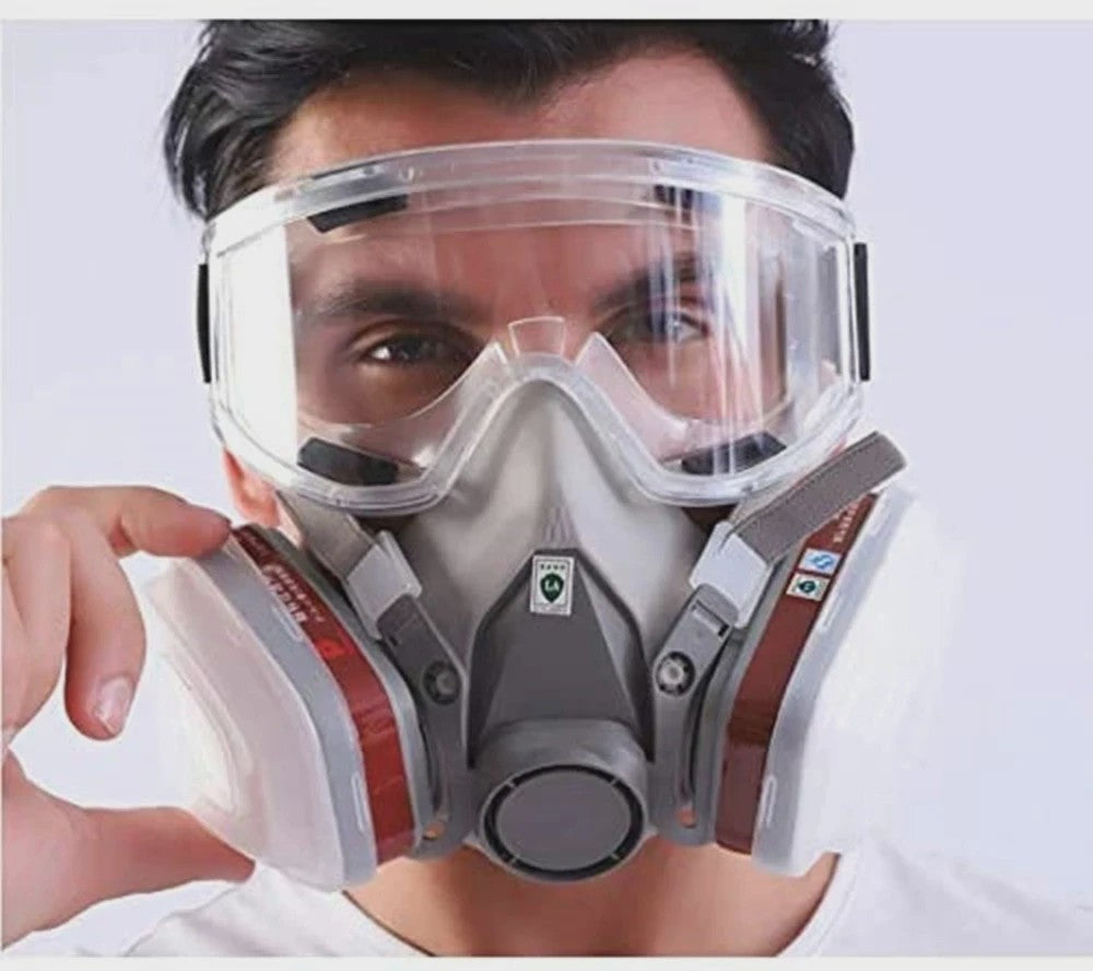 Professioneel Half-Face Stof- en Gasmasker met Verwisselbare Filters voor Schilderen en Spuiten