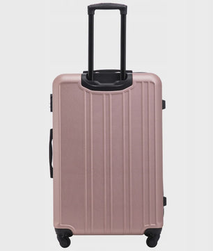 WINGS ABS Trolley Set van 3 (20", 24", 28") - Champagne & Navy Blauw - 360° Wielen
