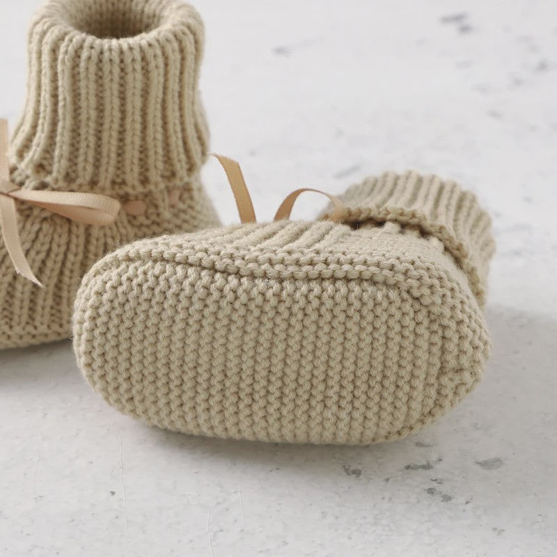 Babyschoentjes Gebreid - Zachte Toddler Schoentjes met Strik - 0-18 Maanden