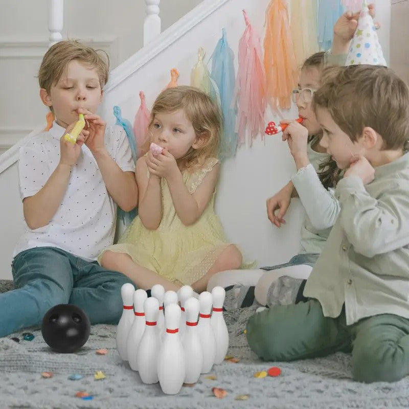 Kleurrijke Plastic Bowling Set voor Binnen en Buiten - 10 Pins & 2 Ballen