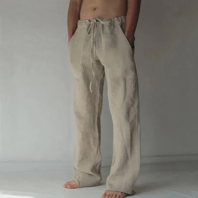 Linnen Heren Broek - Ademend & Comfortabel Zomerbroek met Elastische Taille