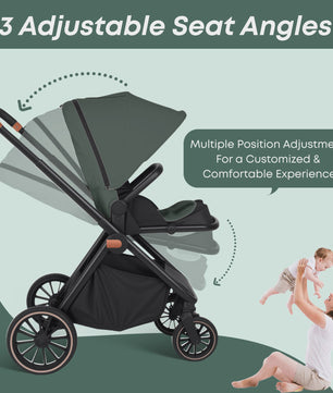 Lichtgewicht 2-in-1 Babybuggy: Multifunctioneel, Omkeerbaar en Makkelijk Inklapbaar