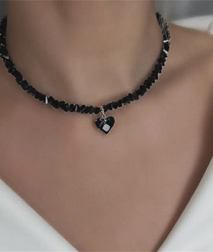 Vintage Zirkonia Hart Hanger Ketting - Boho Stijl Kristal Ketting