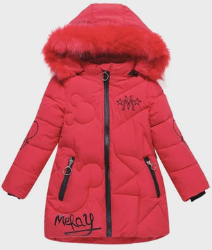 Warme Winterjas Meisjes met Capuchon - Dik & Waterdicht - 3-12 Jaar