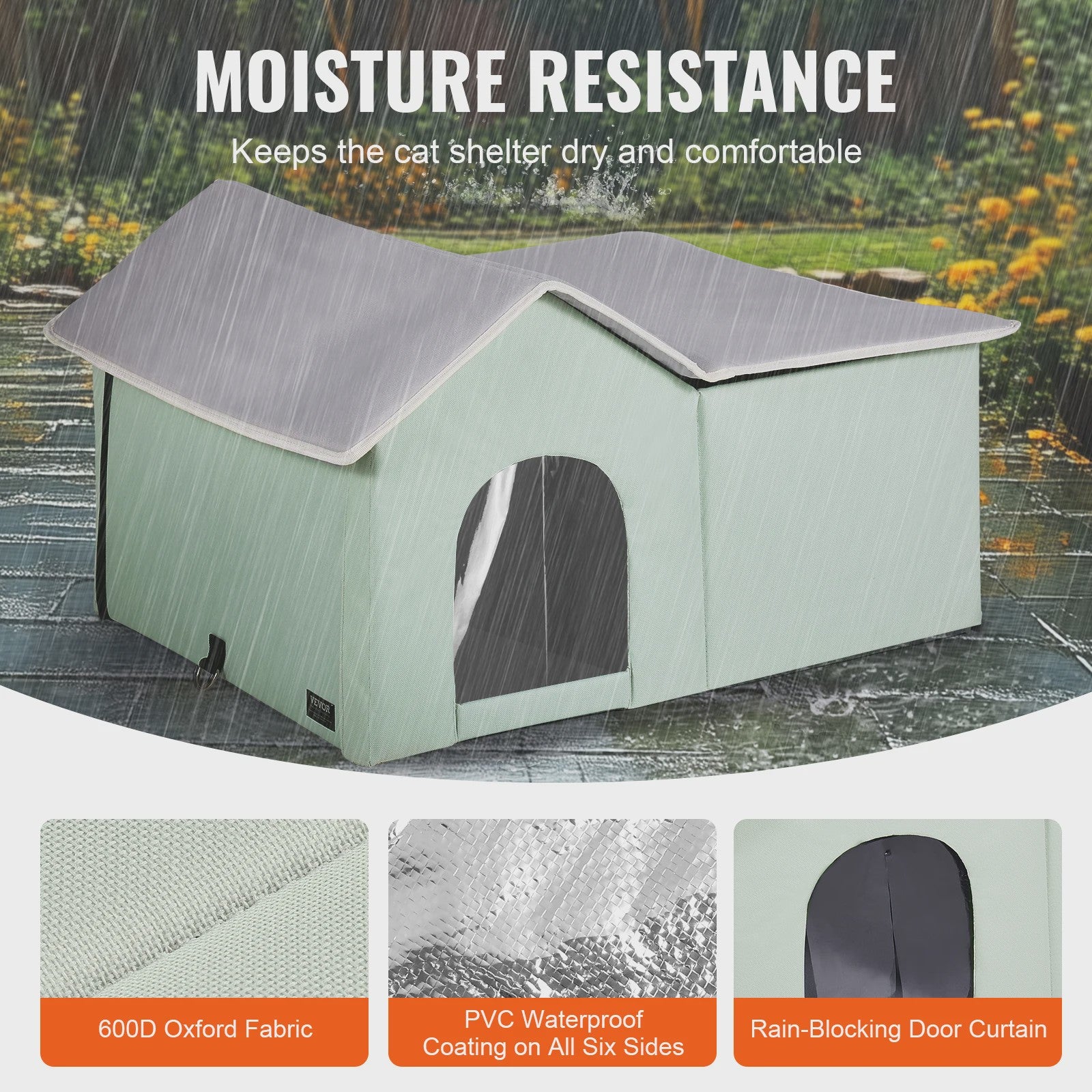 Verwarmd Kattenhuis Buiten - Waterdicht & Verstelbare Temperatuur voor de Winter