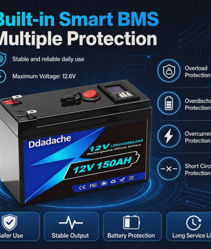 12V 150Ah LiFePO4 Accu - 1920Wh Deep Cycle Lithium Batterij met BMS