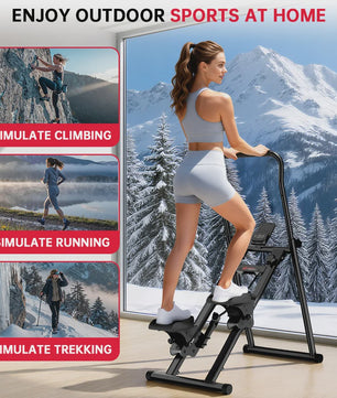 Opvouwbare Stair Stepper - Verticale Klimmachine met 3 Niveaus Weerstand voor Thuis