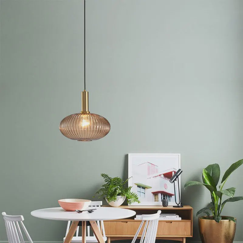 Glazen Hanglamp Smoke Grey E27 - Sfeervolle Verlichting voor Keuken, Eetkamer & Woonkamer