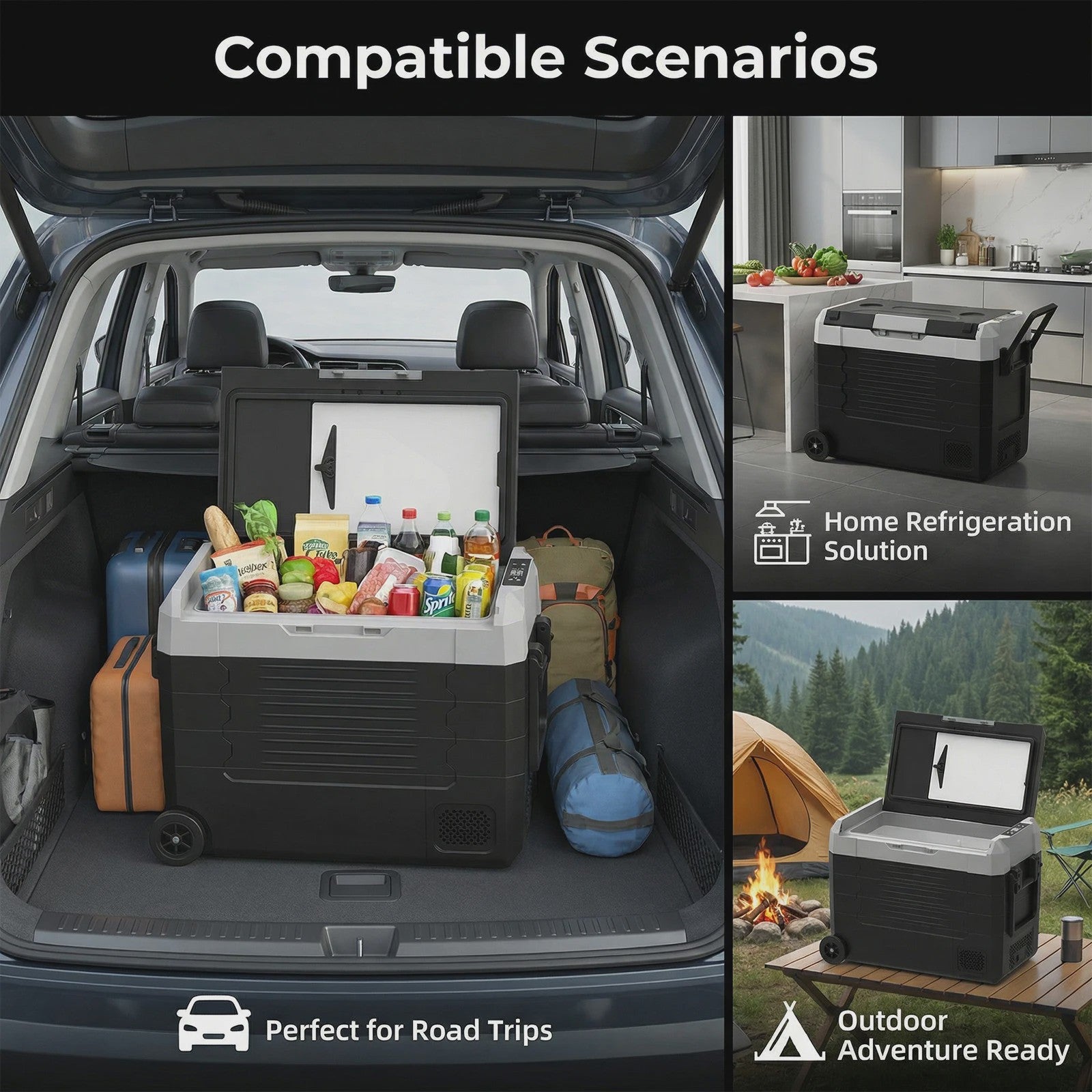Podofo Draagbare Compressor Koel-/Vriesbox 35L, 45L, 55L - Auto, Camping & Reizen