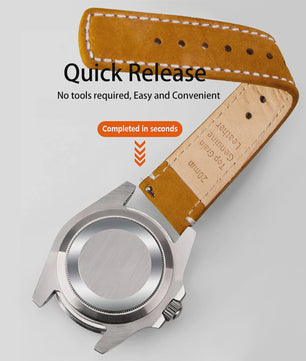 Top Grain Echt Lederen Horlogeband - 20mm/22mm Quick Release - Voor Heren, Dames & Samsung Galaxy Watch