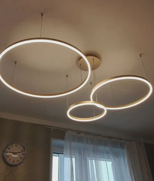 Moderne LED Plafondlamp Ring - Goud & Zwart - Minimalistisch Design