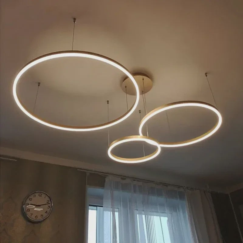 Moderne LED Plafondlamp Ring - Goud & Zwart - Minimalistisch Design