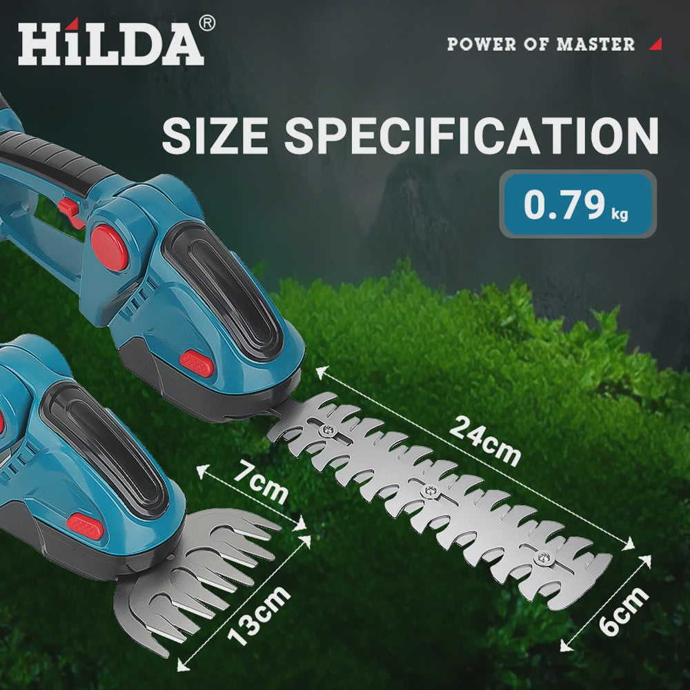 HILDA 2-in-1 Snoeischaar & Grasmaaier - Draadloos, Makita 18V Compatibel