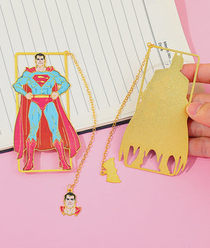 Marvel Metalen Bladwijzers - Superman & Batman | Perfect Cadeau voor Comics Fans