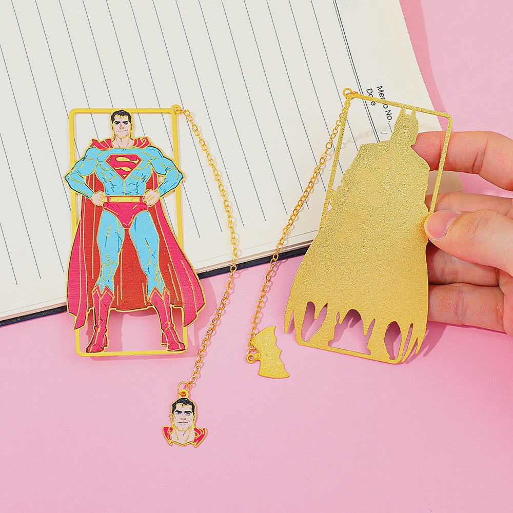 Marvel Metalen Bladwijzers - Superman & Batman | Perfect Cadeau voor Comics Fans