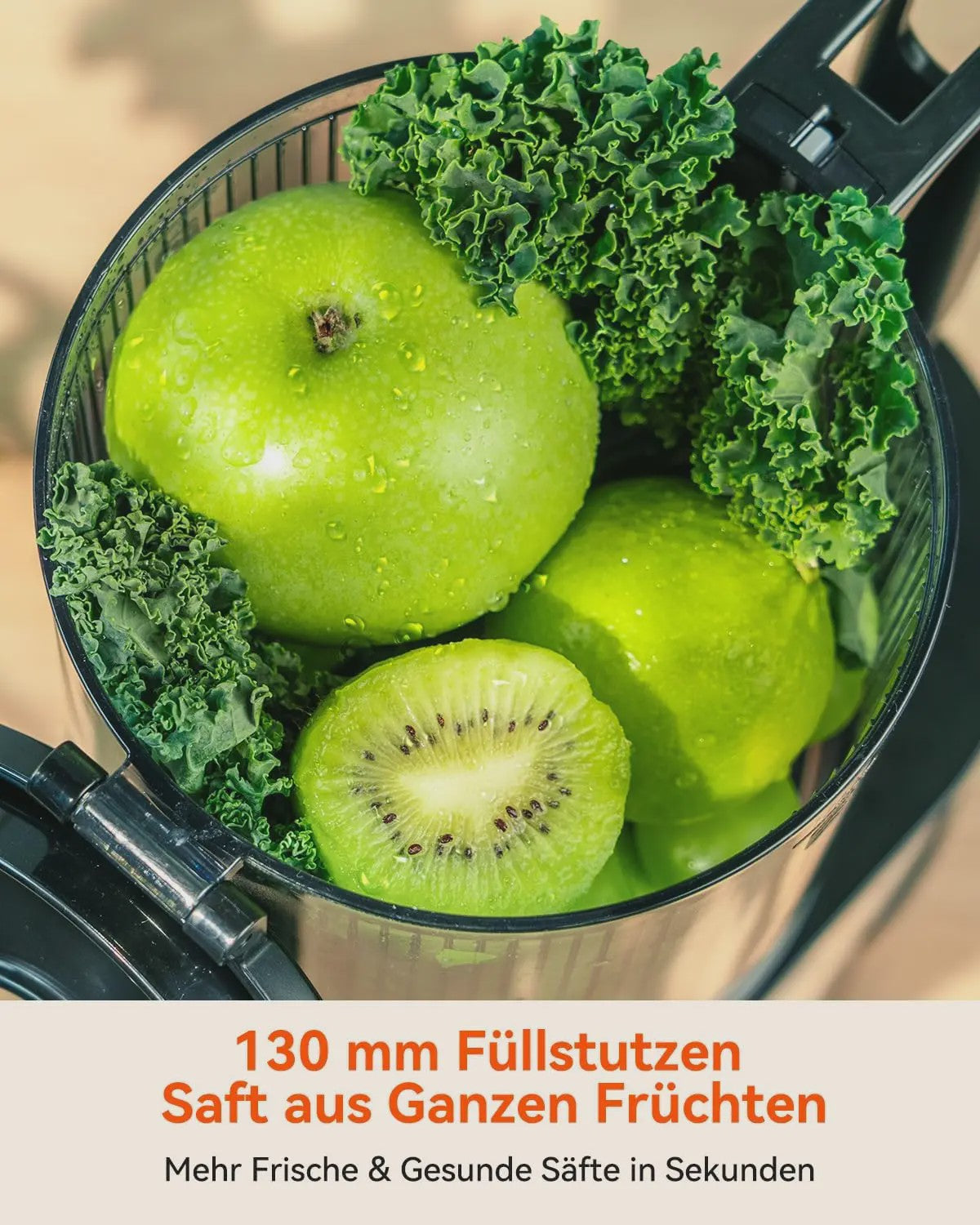 Automatische Slow Juicer Cold Press - 1.8L, 250W, BPA-Vrij, met 130mm invoer voor hele groenten en fruit