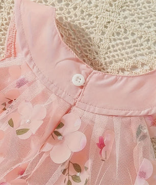Roze Bloemen Jurk Baby Meisje Zomer - Mouwloos & Lieflijk
