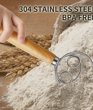 Brood Bakset: Banneton Oval 25cm met Broodmes, Deegklopper & Scraper