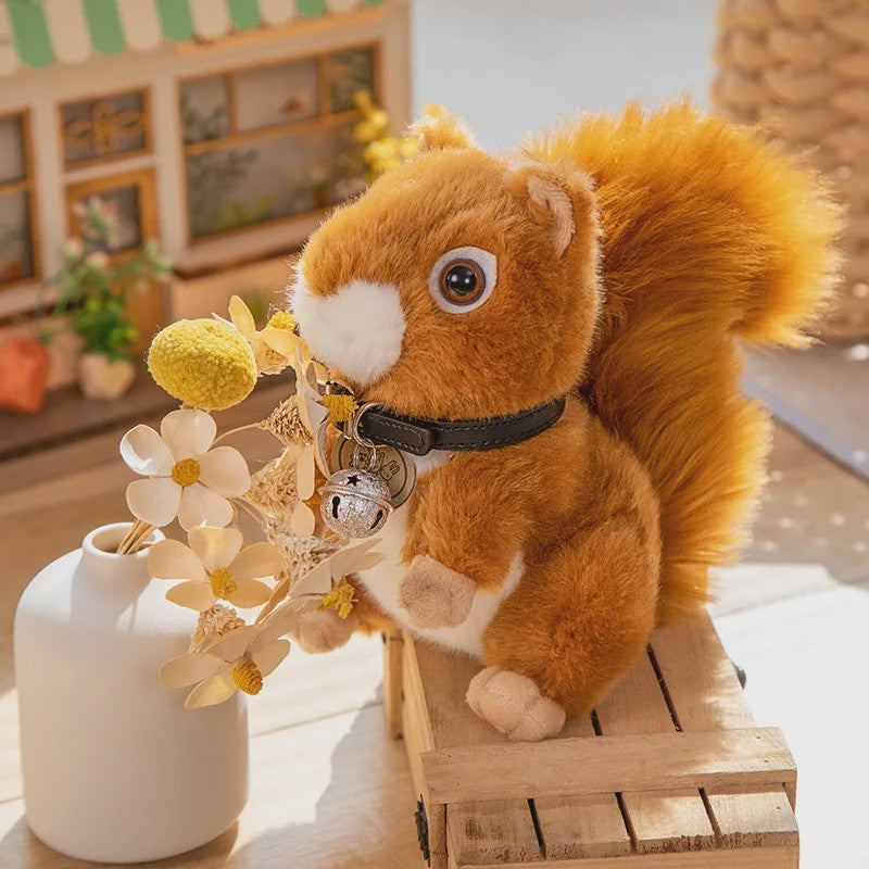 Schattige Eekhoorn Pluche Knuffel - Zacht en Realistisch Speelgoed Cadeau voor Kinderen