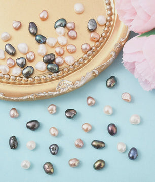 10x Natuurlijke Zoetwaterparels - Barokke Keshi Parel kralen voor DIY Sieraden