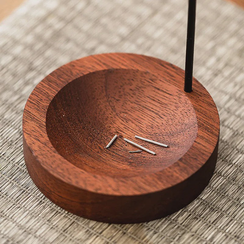 Stijlvolle Houten Wierookhouder met Anti-As Ontwerp