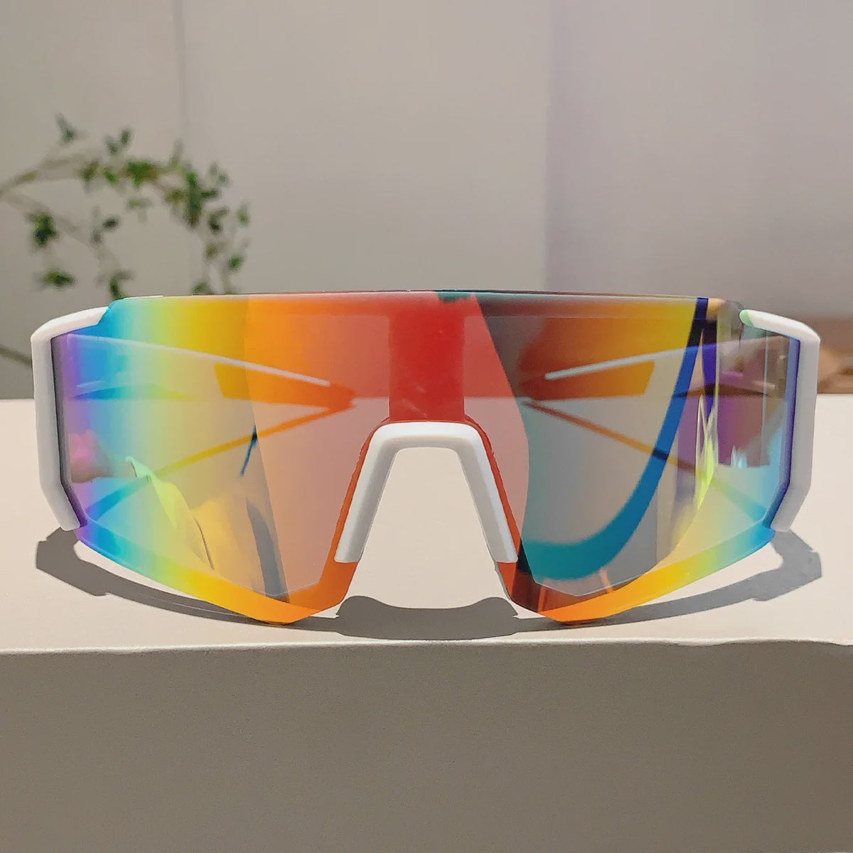 Sportzonnebril Oversized Mirror Lens - Lichtgewicht & UV-bescherming voor Heren & Dames