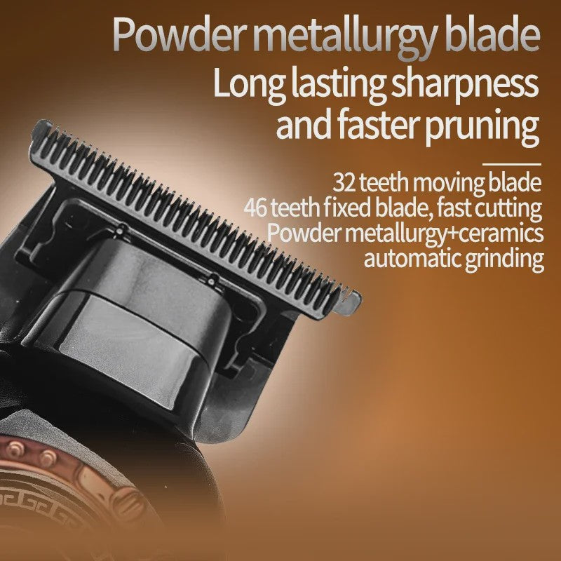 Kemei KM-999 Professionele Draadloze Trimmer met Digitaal Display