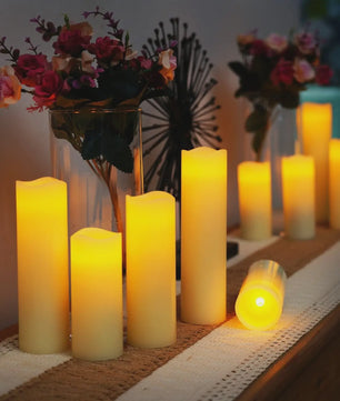 12-delige LED Kaarsen Set met Afstandsbediening - Flikkerend Vlam Effect voor Feestelijke Decoratie