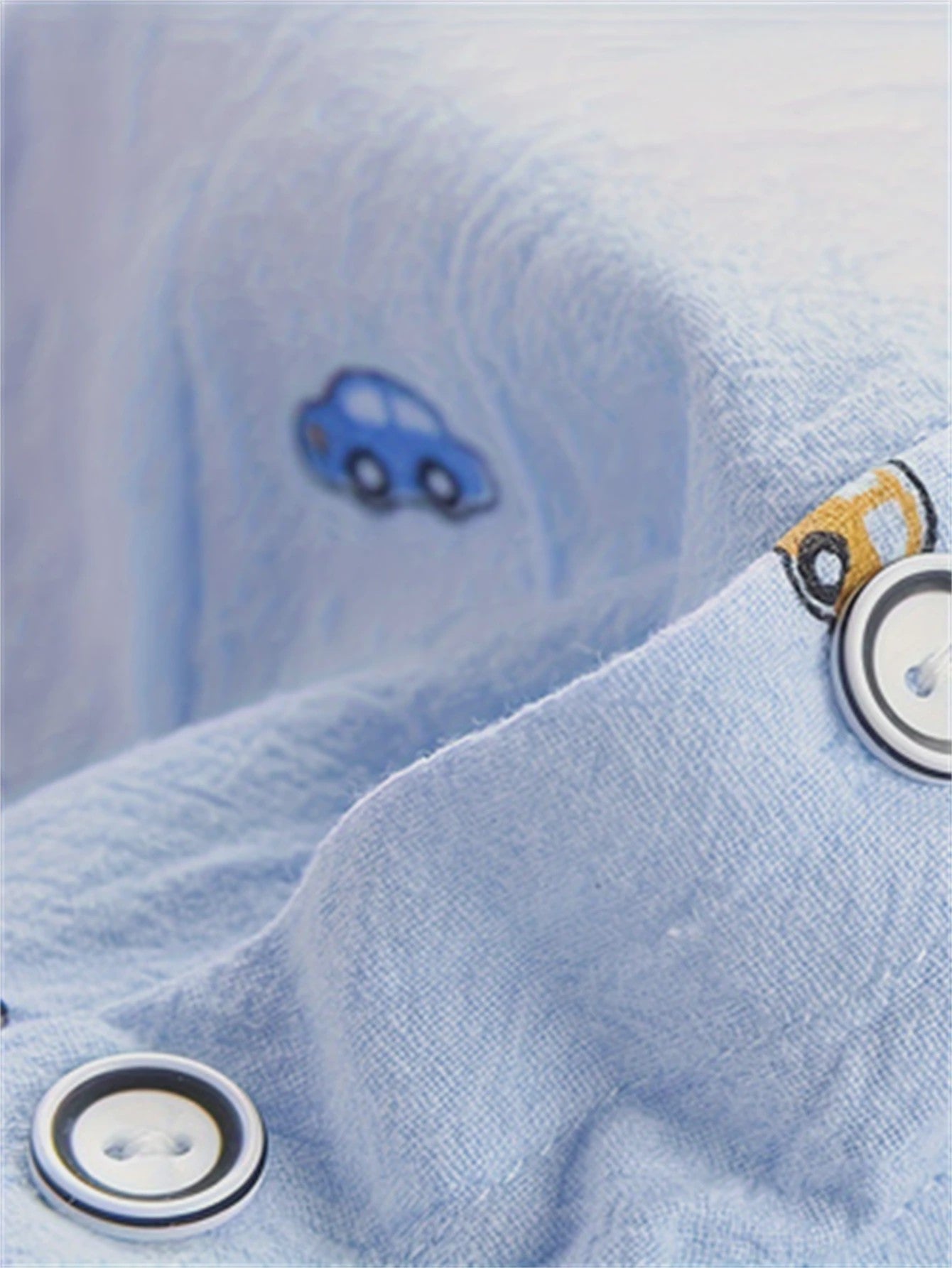 Schattige Baby Jongens Kleding Set: Auto Print Overhemd met Lange Mouwen & Denim Broek