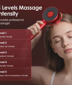 Elektrische Scalp Massage Kam met Vibratie & Lichttherapie voor Haargroei