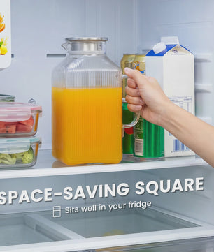 Glazen Kan 3.8L met Deksel & Borstel - Hittebestendig Borosilicaatglas voor Warme & Koude Dranken