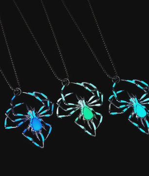 Glow-in-the-Dark Spider Hanger Ketting - Luminous Halloween Sieraden voor Mannen & Vrouwen