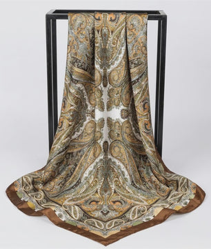 Luxe Zijden Vierkante Sjaal 90x90cm - Stijlvol Foulard voor Dames