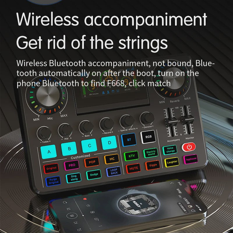Live Sound Card YAMNWEO: Professionele Audio Mixer voor Streaming, Podcasting & Karaoke