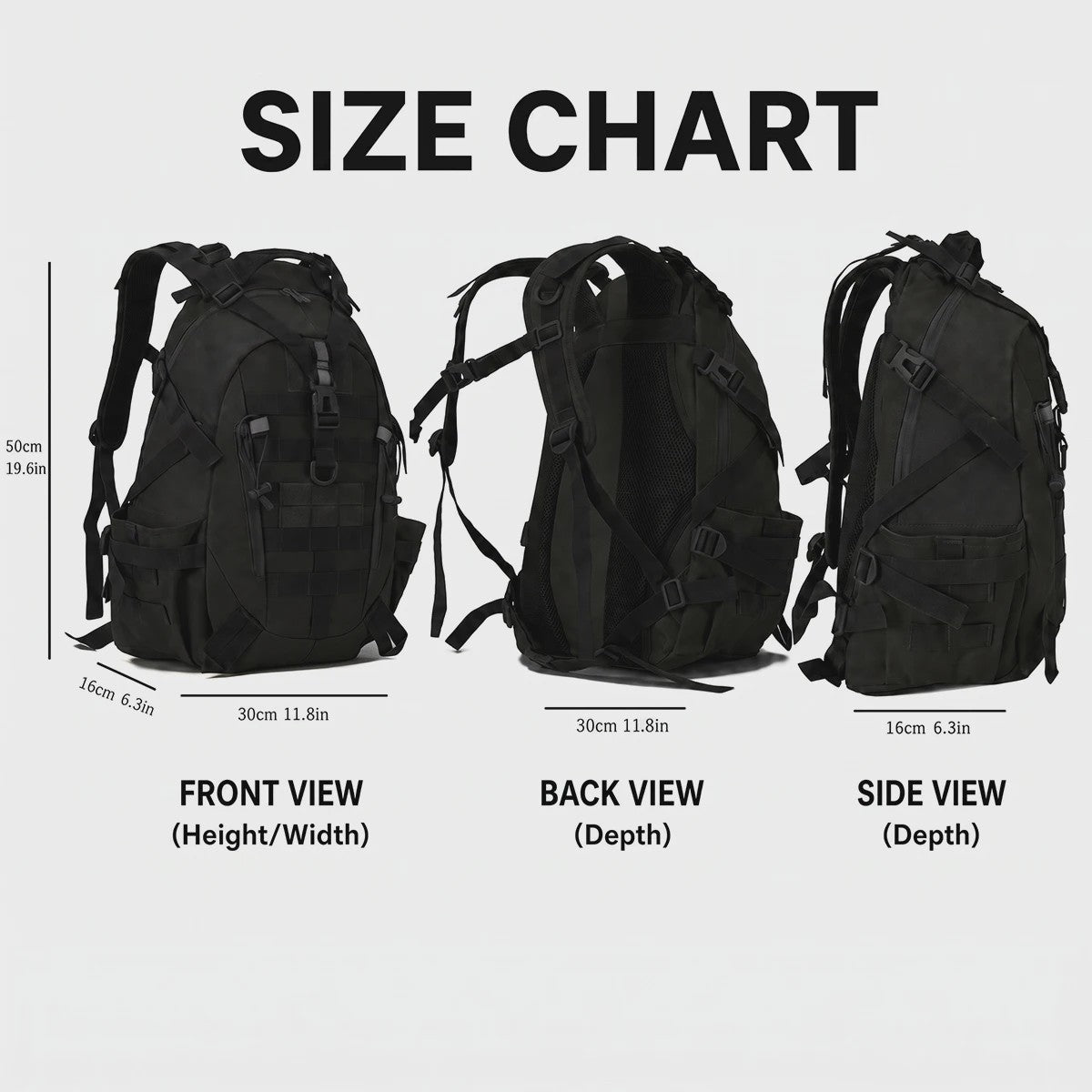 Tactische Rugzak 35L - Molle Systeem, Reflecterende Strips, Outdoor & Hiking