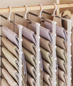 Ruimtebesparende Kledinghanger voor Broeken - 5 Lagen Organizer