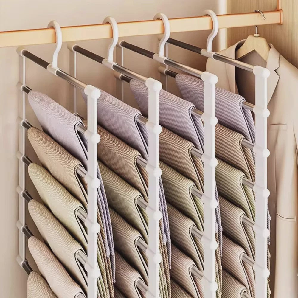 Ruimtebesparende Kledinghanger voor Broeken - 5 Lagen Organizer