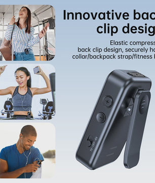Clip-on Bluetooth 5.4 Audio Zender Ontvanger met AUX, TF Kaart & HIFI Muziek