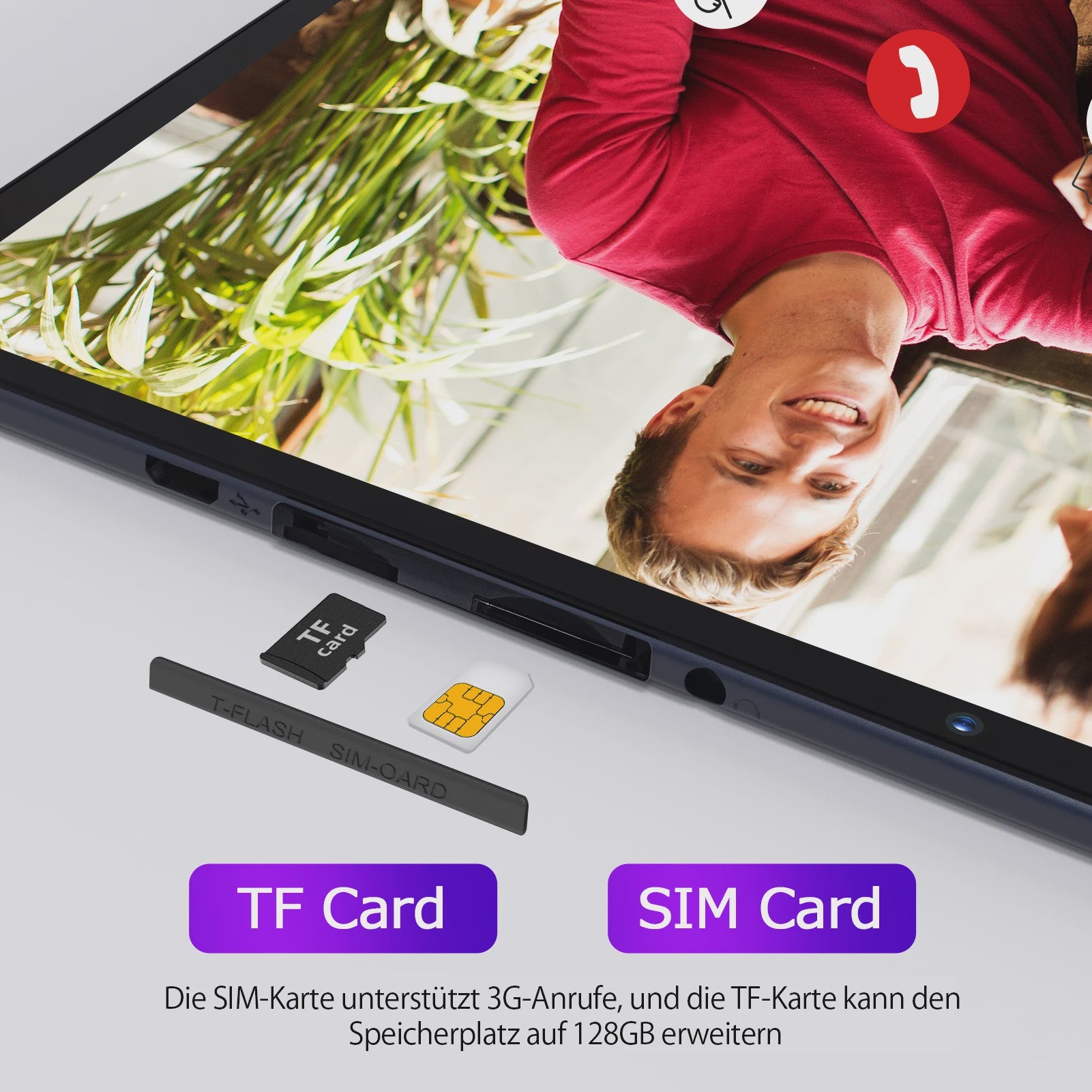 PRITOM 10 Inch Android 13 Tablet PC met SIM-slot, 64GB Opslag, Quad Core & WiFi