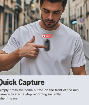 Mini Body Camera Full HD met WiFi - Draagbaar voor Motor, Fiets & Sportactie