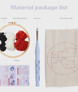 Punch Needle Borduurpakket - Dieren & Patronen - DIY Knutselset voor Beginners