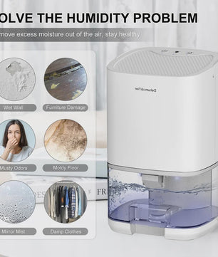 Compacte Luchtontvochtiger 1000ML - Stille Werking, Ideaal voor Huis, Slaapkamer, Kantoor
